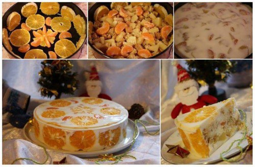 Narancsos zselé torta