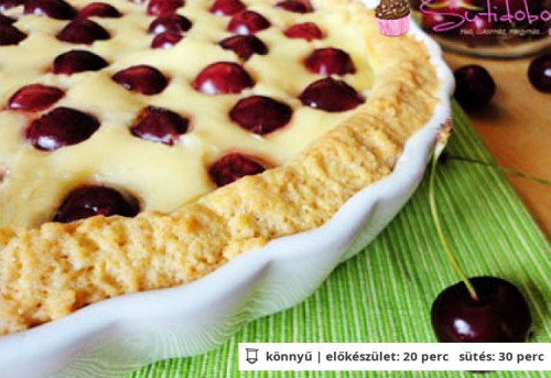 Vaníliás cseresznyés pite