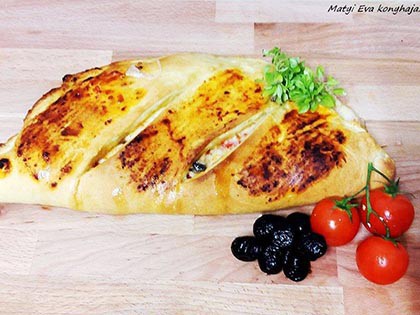 töltött pizza tésztával