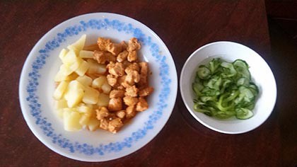 Pörkölt pulyka-apróhúsból