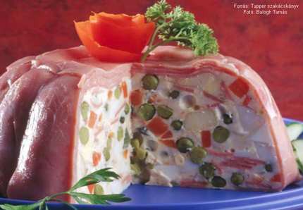 Aszpikos sonka torta