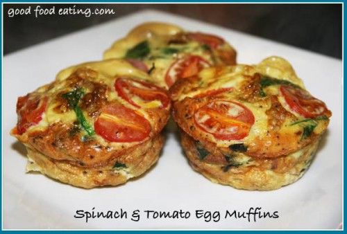 Spenótos,paradicsomos, tojásos muffin