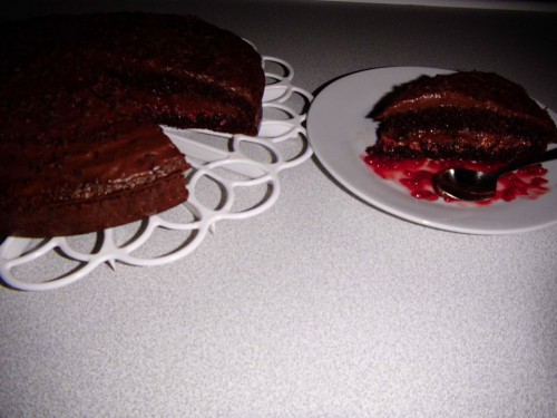 Hamis málnás csoki torta-Paleo