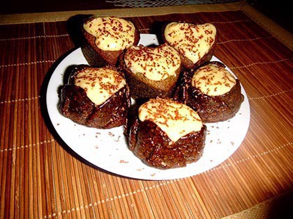 muffin- almás mákos - citromos krémmel