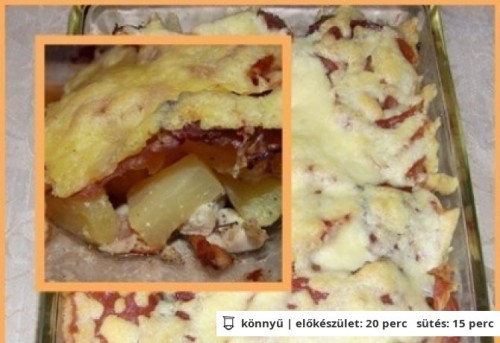 CímlapAnanászos csirkemell baconnel, füstölt sonkáv