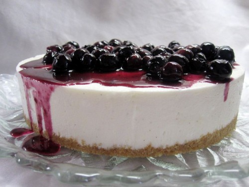 Áfonyás sajttorta :