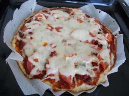 Zabos-túrós pizza