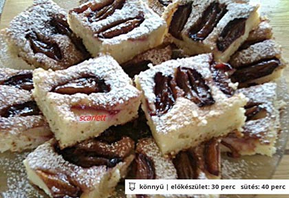 Fahéjas-szilvás túrós pite recept