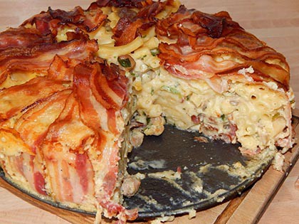 Baconos makaróni torta