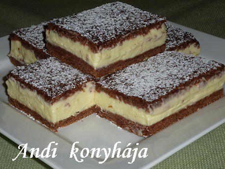 Kakaós-pudingos szelet
