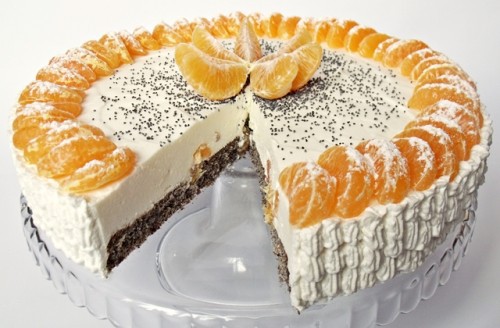 Mákos mandarintorta