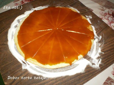 Karamell dobos tortára