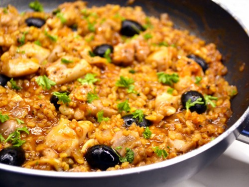 Csirkés bulgur egytál