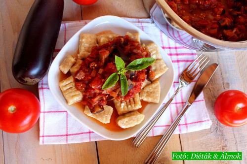 Túrógnocchi padlizsán raguval