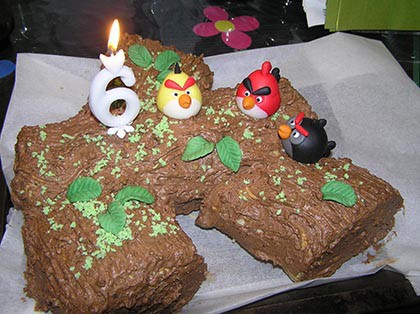 Trüffelkrémes fatörzs torta