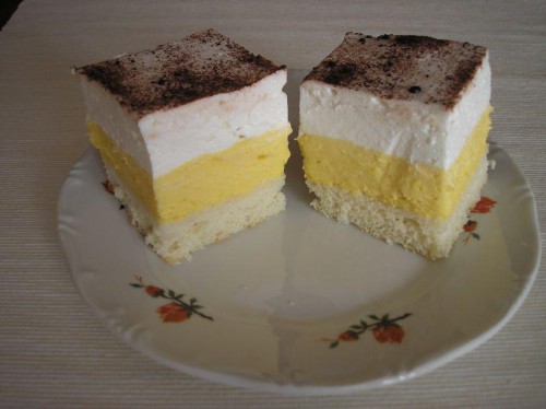 Madártej-szelet