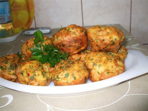 zöldséges muffin