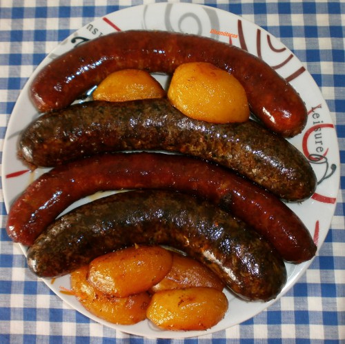 Disznótoros vele sült burgonyával
