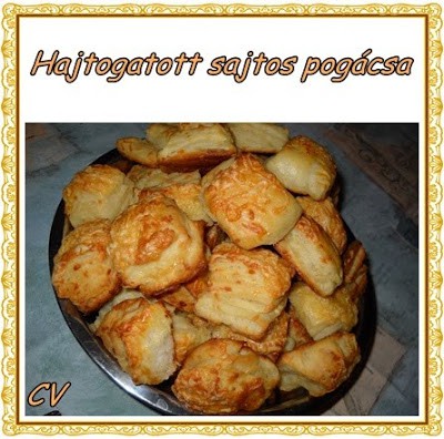 Hajtogatott sajtos pogácsa
