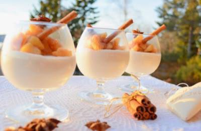 Fűszeres almás panna cotta - paleo