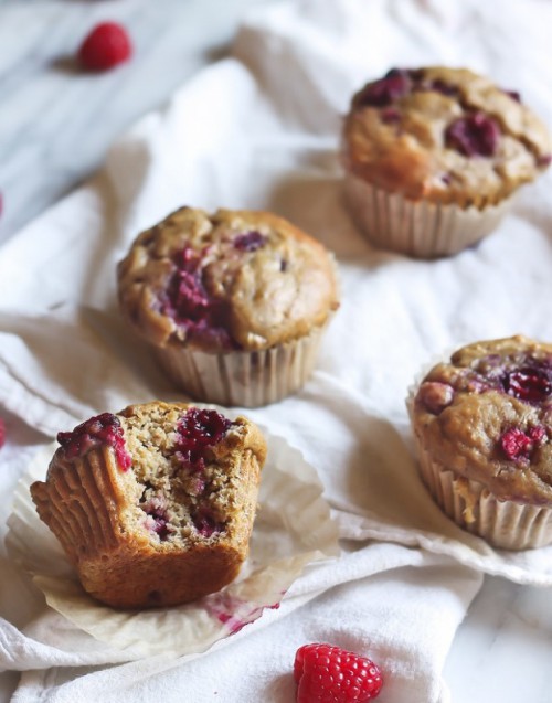Málnás zabpelyhes muffin
