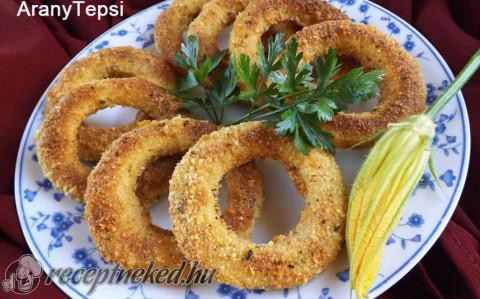 Parmezános rántott cukkini sütőben sütve