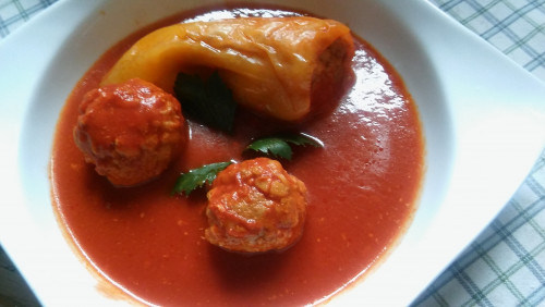 TÖLTÖTT PAPRIKA (diétás)