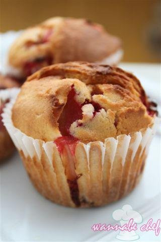 Eper-joghurt muffin
