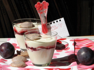 Mézes joghurt mousse
