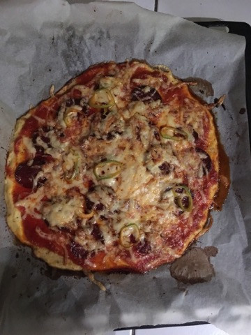 Karfiol pizza (liszt mentes)