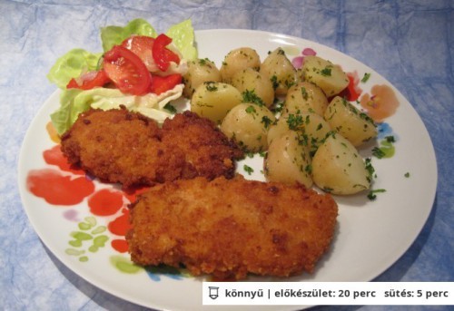 Pácolt pulykamell kréker bundában sütve recept