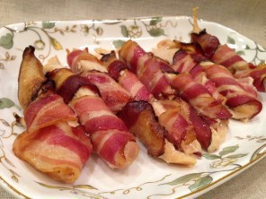 Baconbe tekert csirkemell