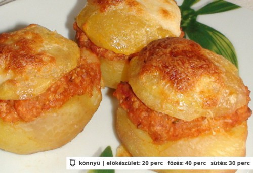 Töltött burgonyaladik bolognai módra